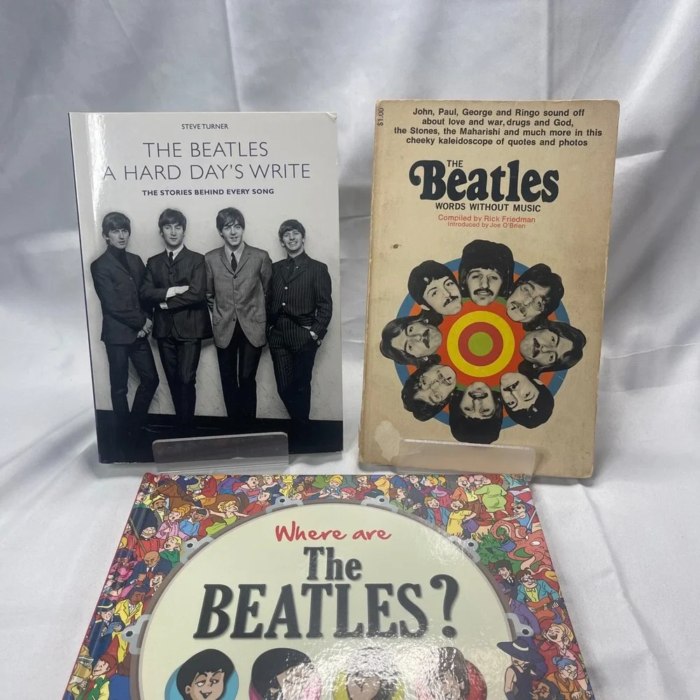 The Beatles Book Lot A Hard Days Write Words Without Music Where are The Beatles